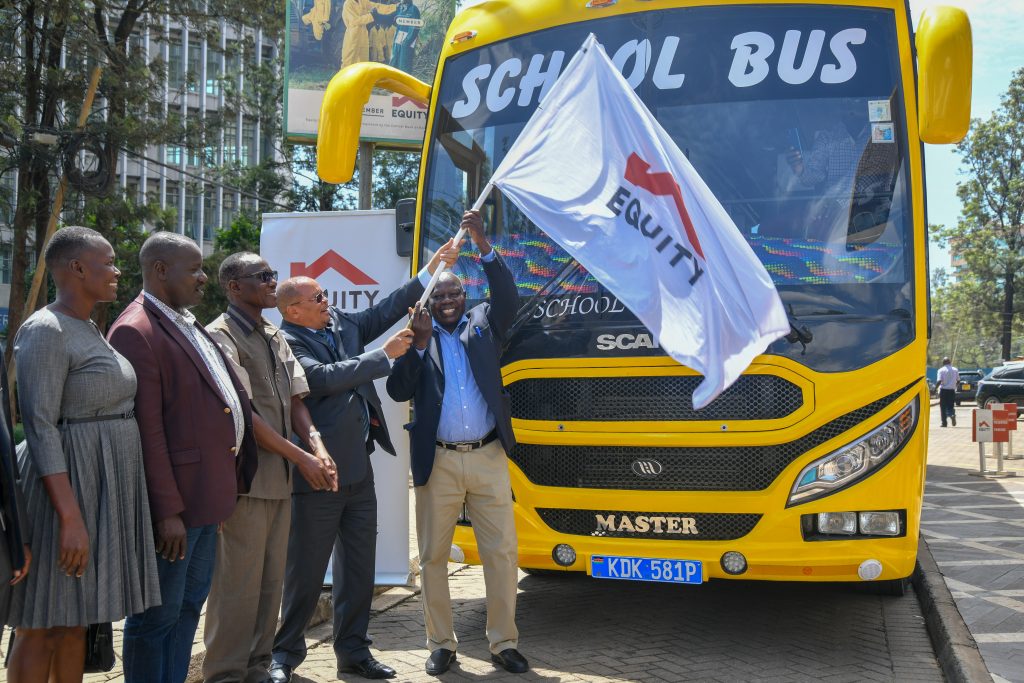 Joy for Onjiko highschool as Equity bank purchases 67-seater bus